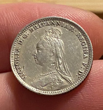 Victoria Jubilee Head Groat 1888 c1.9g Some Marks (ref #34)