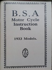 BSA Book 1933 All Models M33