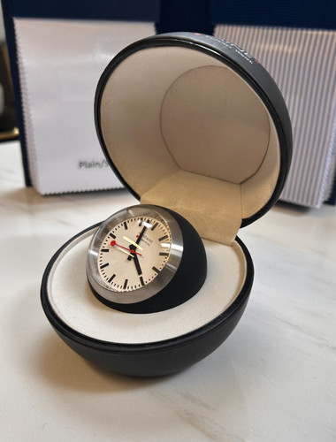 Mondaine black table - table, clock