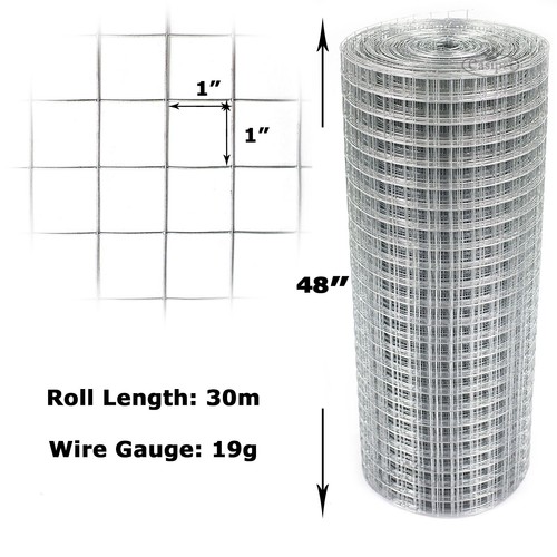 Welded wire mesh - mesh, 1"x1"
