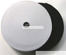FLAT WOVEN ELASTIC 25 METRE ROLL ( CHOICE OF COLOUR & WIDTH )
