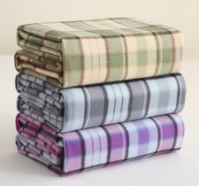 Tartan fleece blanket - tartan, sofa