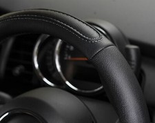 Black Leather Look Car Steering Wheel Cover Soft Grip Glove fits  BMW Mini