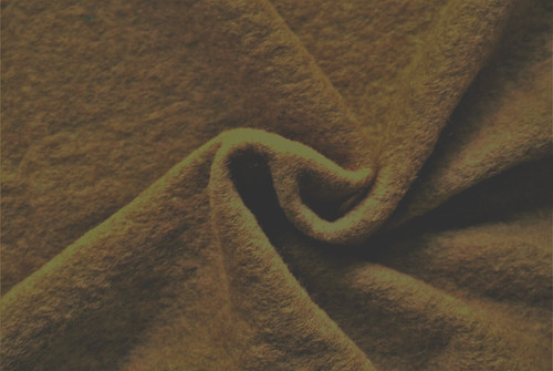 Camel colour boiled wool - boiled,
