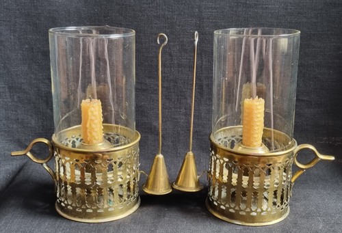 Antique pair brass - antique,