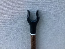 Black Buffalo Horn Hazel Lyre Thumb Stick  No.9