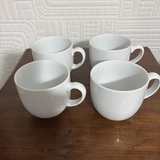 4 White Denby Mugs