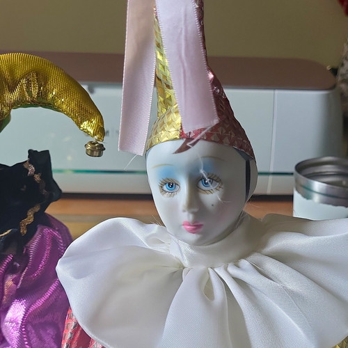 Pierrot porcelain girl doll - pierrot,