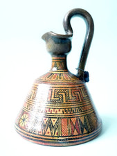SMALL GREEK HANDMADE ANCIENT GREECE REPRO POTTERY CERAMIC EWER JUG ORNAMENT