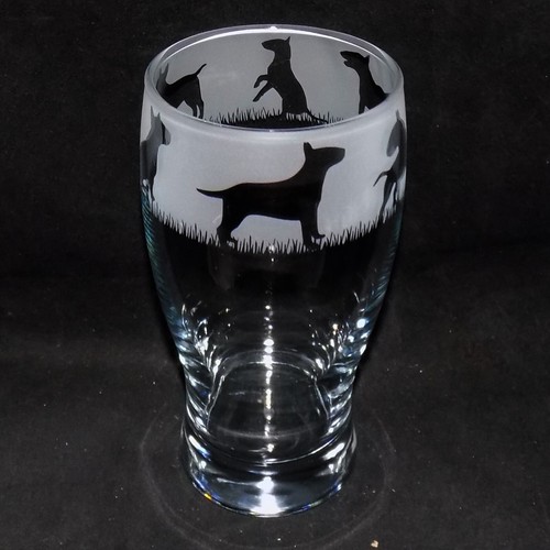 Hand etched english bull - "english,
