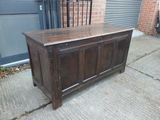 Large Victorian Oak Coffer.