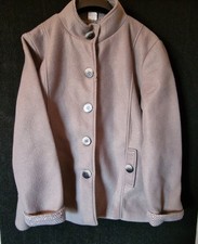 Ladies Anne De Lancay Jacket Size M Chest 44" Length 28" Grey Full Button Coat