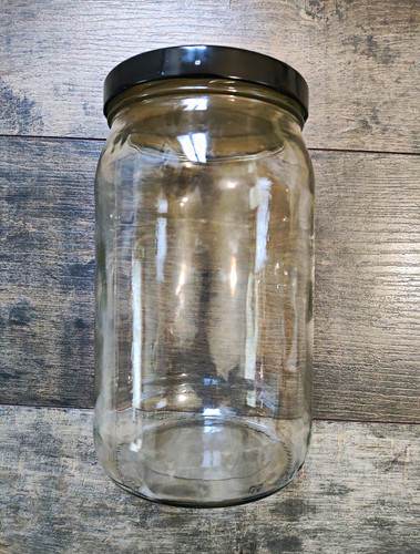Clear glass storage jar - clear,