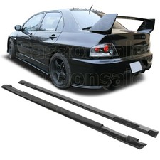 [SASA] Made for 2001-2007 Mitsubishi EVO 7 8 9 PU Bumper Side Skirts Lip Spoiler