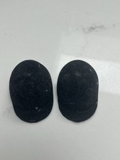 Sindy Pony Club horse riding hat helmet 1970/80s Pedigree black flock velvet X2