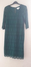 Stylish Ronnie Nicole Stretch Lace Dress Dark Green Size 16 Stretch Underlay 