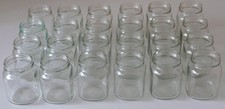 24 Small Square Glass Jam Jars