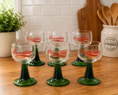 Vintage crocodillo glasses set - crocodillo,