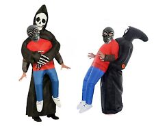 Boys Inflatable Grim Reaper Fancy Dress Costume Kids Halloween Skeleton Costume
