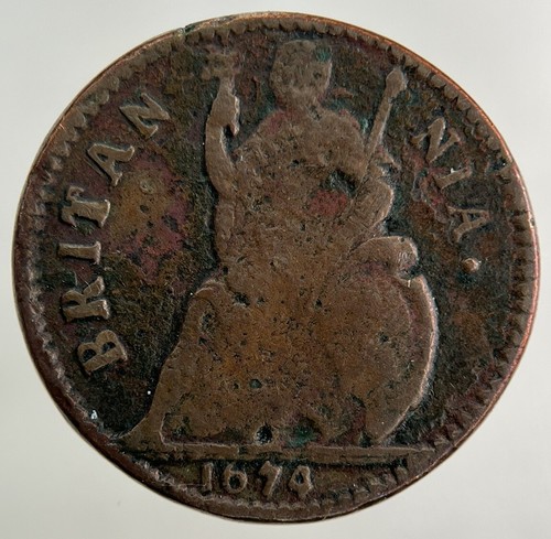 1674 charles 2nd - ii, farthing