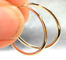 9CT GOLD 20mm  HOOP EARRINGS LARGE PLAIN SLEEPERS PAIR SOLID 9CT GOLD NEW BOXED