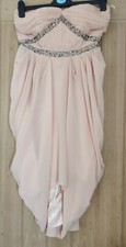 NWT Peach Beaded Grecian Style Strapless Dress Size 10 Love Label