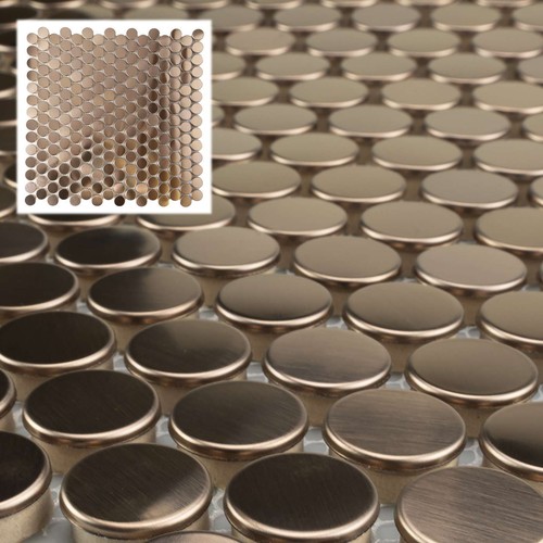 Brushed stainless steel penny - stainless,