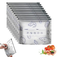 Reusable Aluminum Foil Sealable Storage Bags Freezer Safe Slider Food Containers