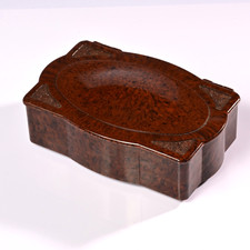 Vintage Art Deco  Linsden Ware Marbled Bakelite Trinket Box – England