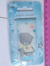 Vintage Old Retro Magnet Metal Magnetic Reading ? Book Mark Care Bear ? 