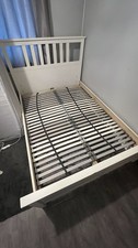 White IKEA Hemnes Double Bed