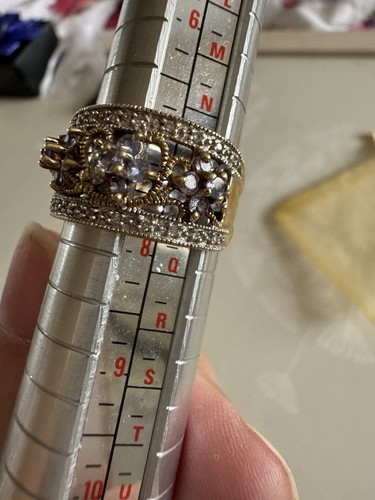 9ct yellow gold tanzanite - gold, and
