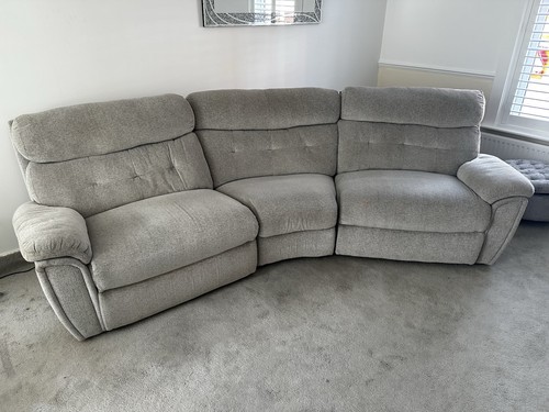 Settee grey curved destiny - grey,