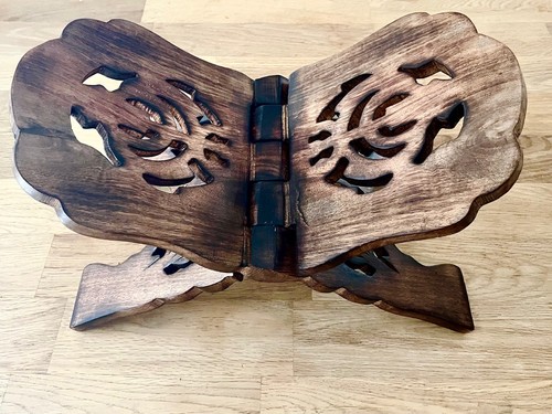 Wooden bible quran stand - bible,