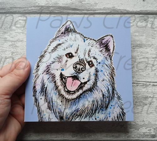 Samoyed greetings card funny - card,,
