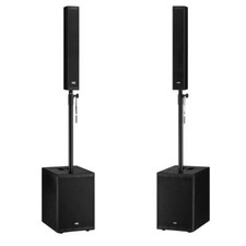 IMG Stageline MIRA-1/1 Column Speaker Sound System 1100W DJ Bundle