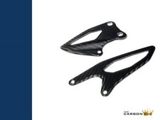 YAMAHA R1/R1M 2015-25 CARBON HEEL GUARDS IN GLOSS TWILL WEAVE RIDERS 