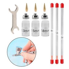 11x Airbrush Needle Kits Equipment Airbrush Nozzle Caps Professional Mini Wrench