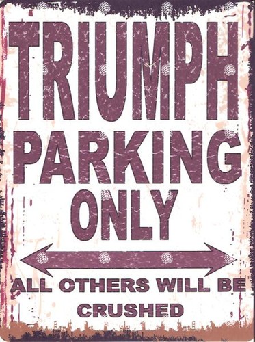 Triumph parking sign retro - triumph,