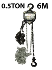 Manual Chain Block Heavy Duty 0.5 Ton 500kg 6m Lifting Hoist Girder Tackle