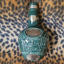 CHIVAS . Royal Salute Whisky Bottle SPODE Green ,   EMPTY but Great Condition .