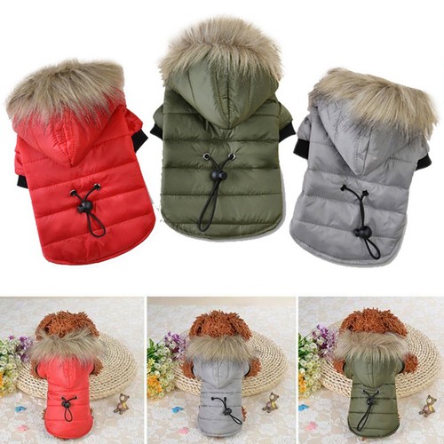 Warm padded dog coat - padded, jacket