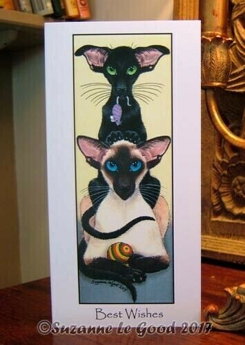 Siamese oriental cat art - oriental,