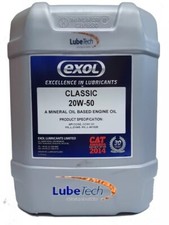 EXOL 20w50 ENGINE OIL CLASSIC, QUALITY MINERAL OIL API CC/SE 20 LITRE DRUM