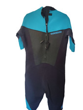 Adult Quicksilver Neoprene Short Sleeve Wet Suit  Used For Diving 