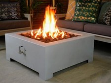 Callisto Brightstar Fires, LPG/Mains Natural Gas Outdoor Zinc Fire Table, 18kW
