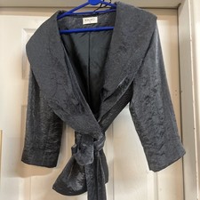 Kaliko Women's Silvergray Wrap Evening Jacket 143/4 Sleeve