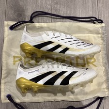 Adidas Predator Elite HG/AG Japan White Gold Worn Once UK8.5 Laces 
