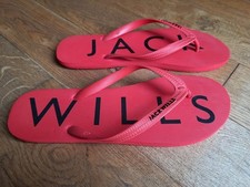 Jack Wills Red Mens Flip Flops UK Size 11
