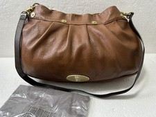 Mulberry brown pebbled leather